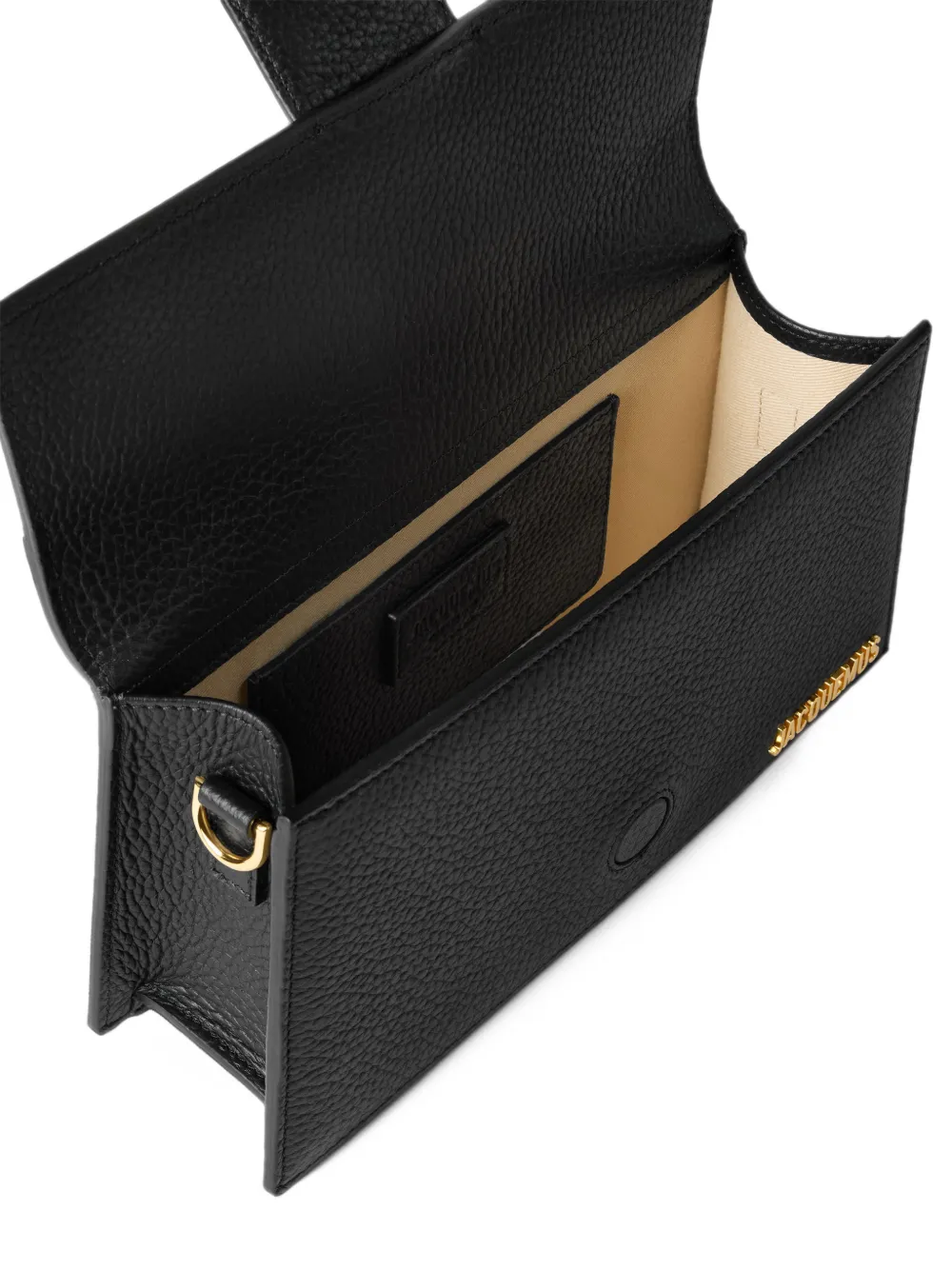 Jacquemus The latge Bambino grained tote bag Zwart