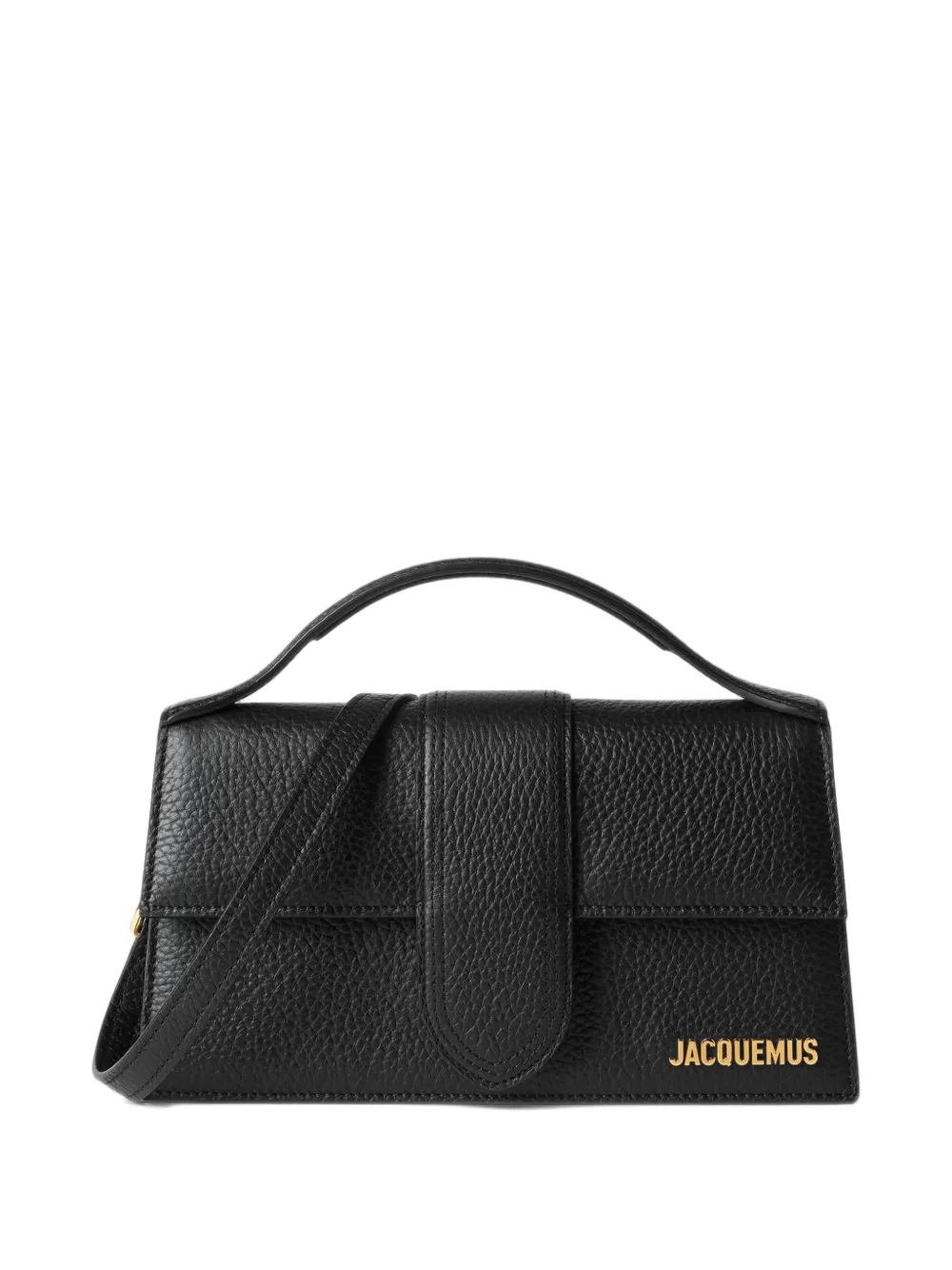 Jacquemus The latge Bambino grained tote bag Zwart