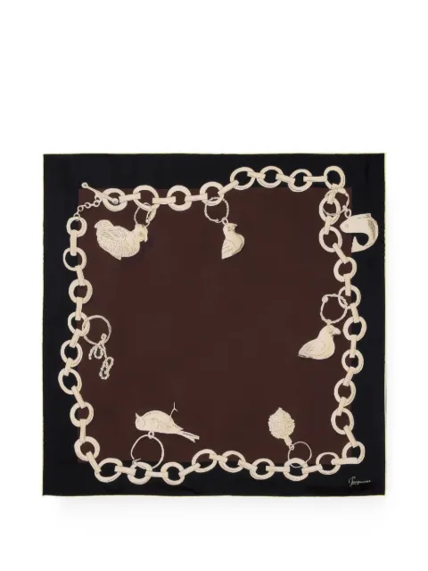 Jacquemus chain-print silk scarves