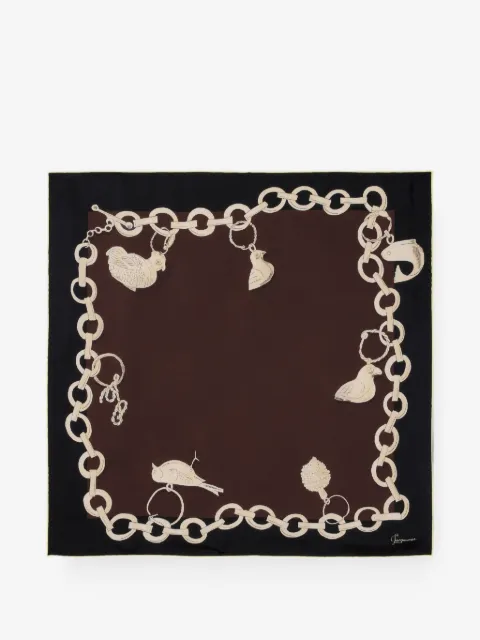 Jacquemus chain-print silk scarves