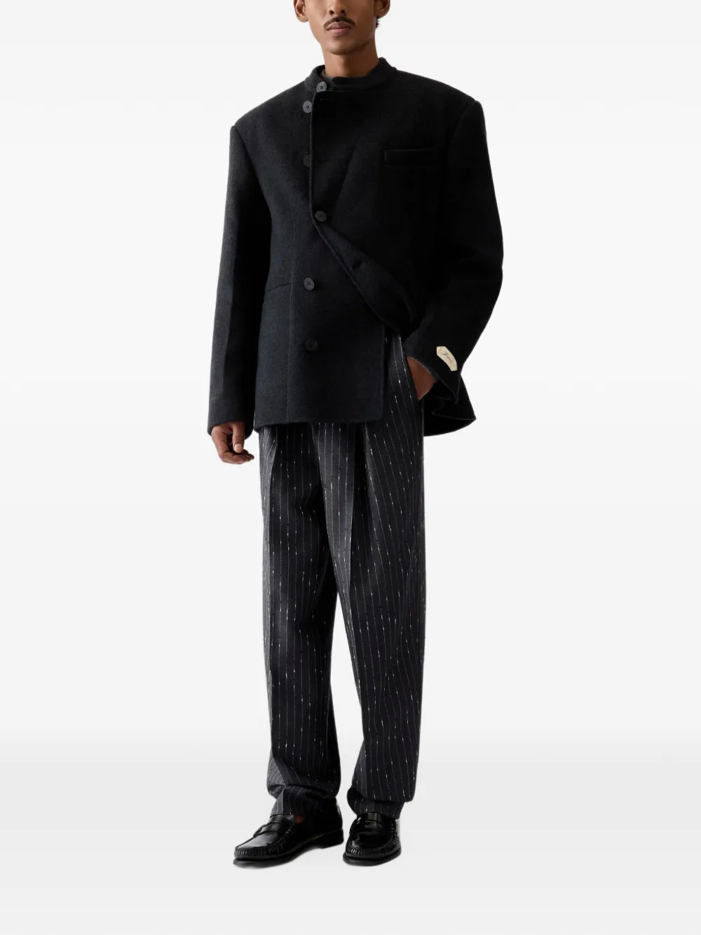 Jacquemus The Losange pleated tailored trousers Grijs