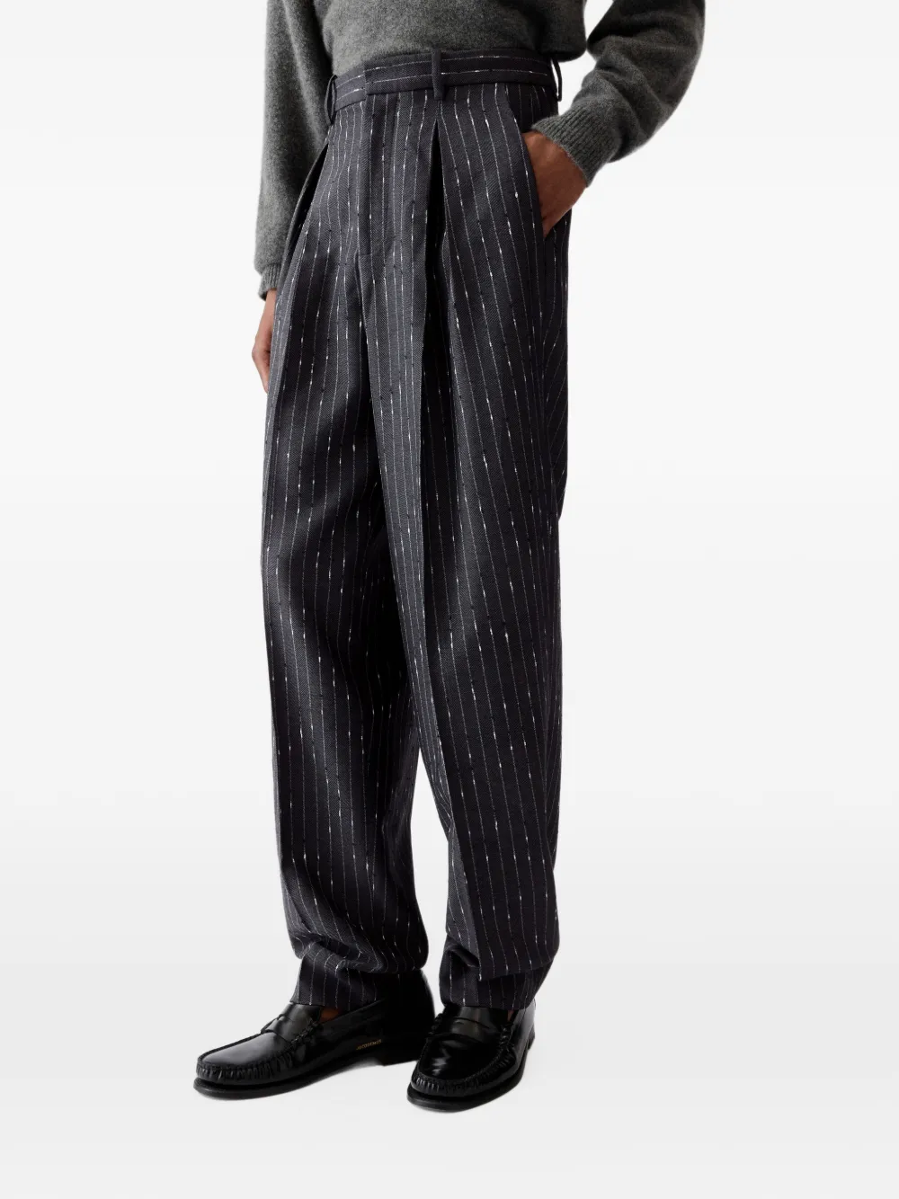 Jacquemus The Losange pleated tailored trousers Grijs