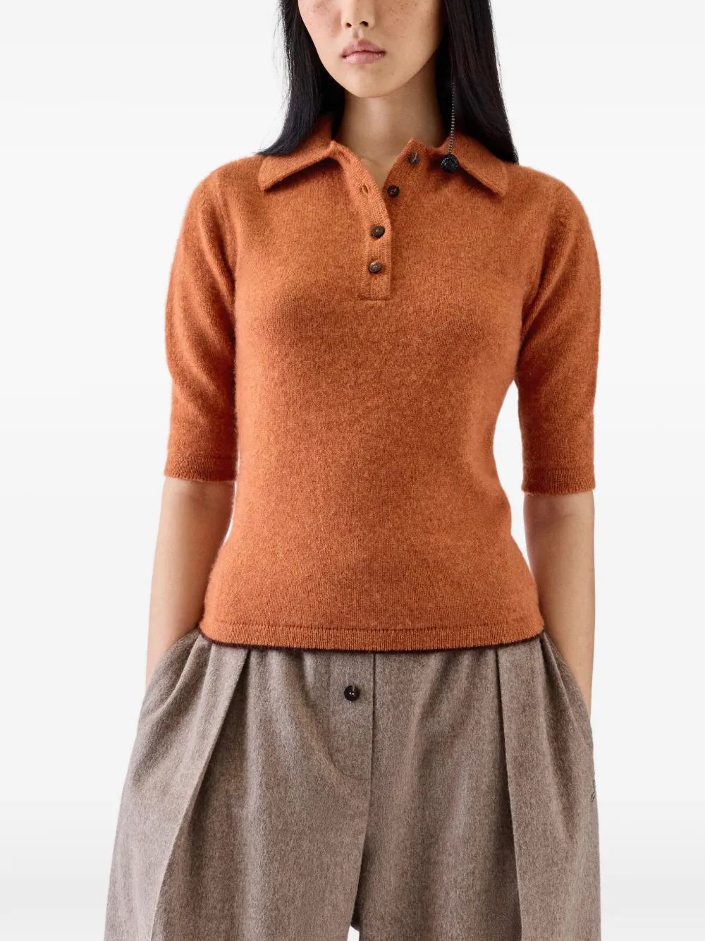 Jacquemus The Cachemire polo shirt Oranje