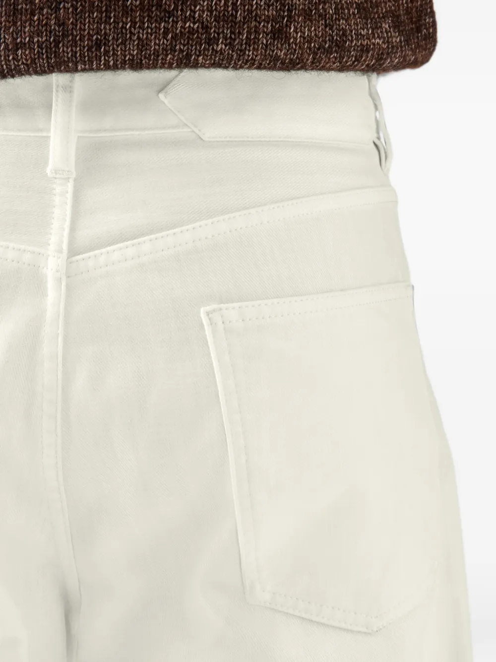 Jacquemus The Mirada de-Nîmes curved denim pants Beige