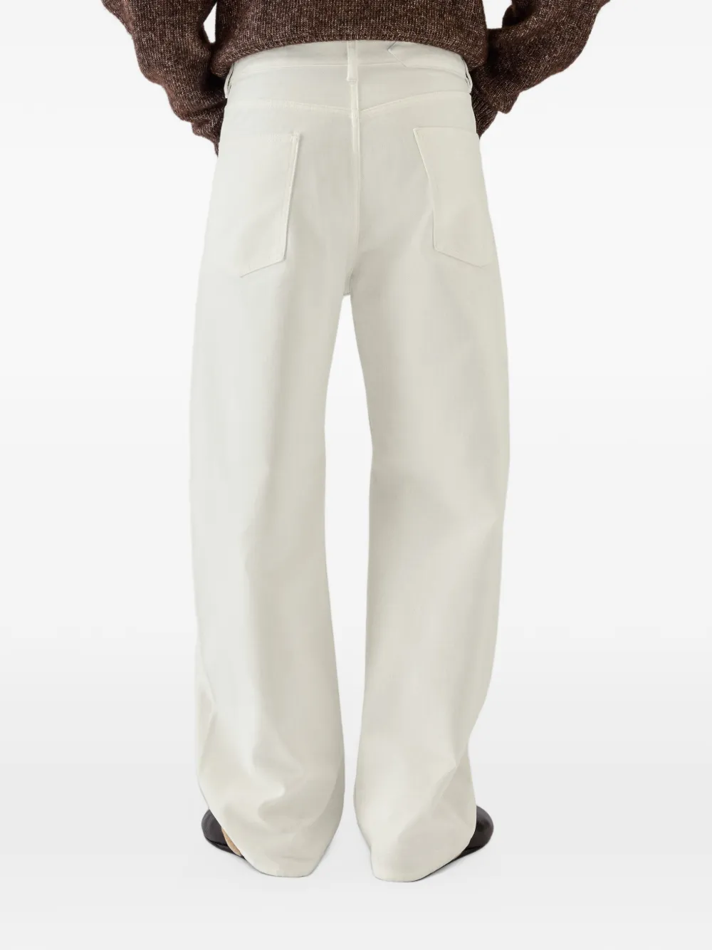 Jacquemus The Mirada de-Nîmes curved denim pants Beige