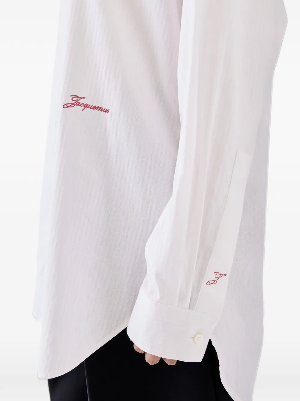 Jacquemus The Man's oxford shirt Wit