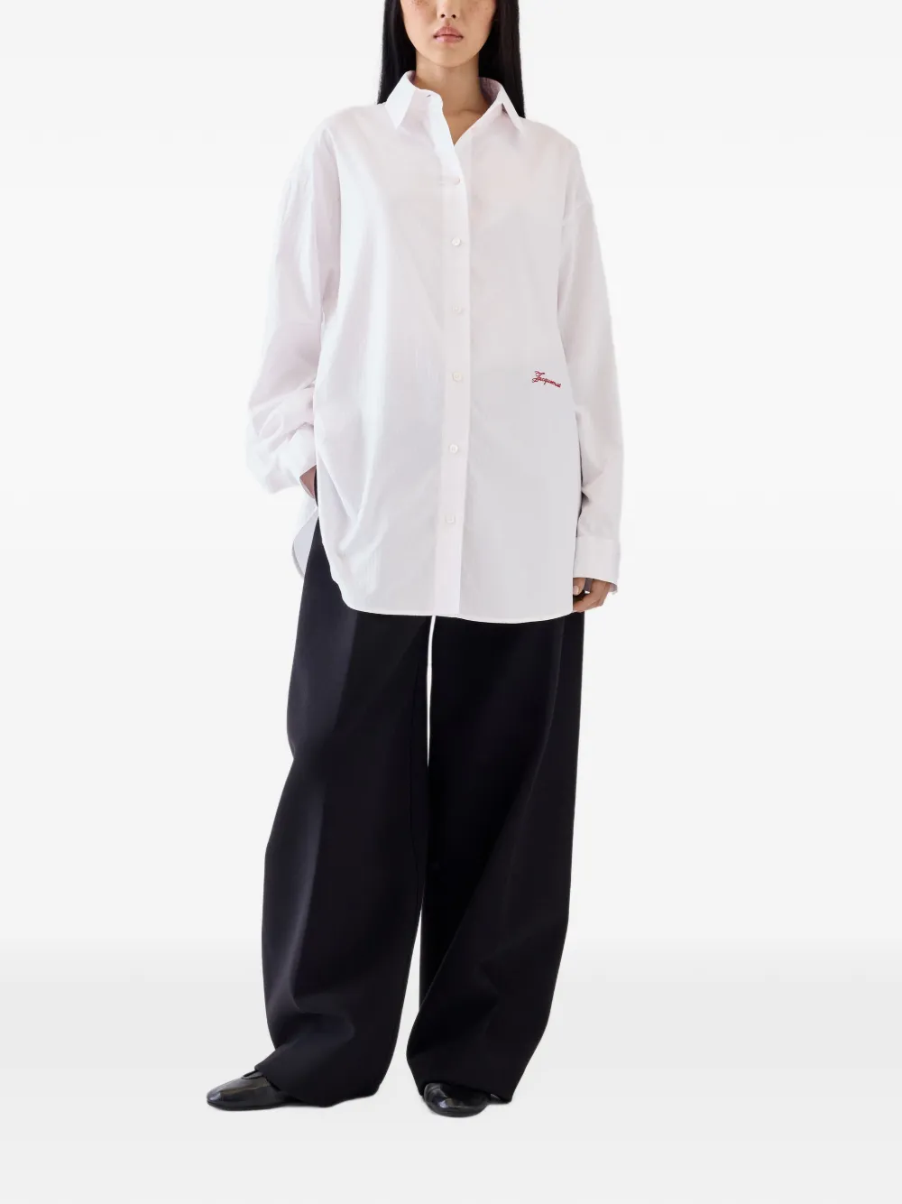 Jacquemus The Man's oxford shirt Wit