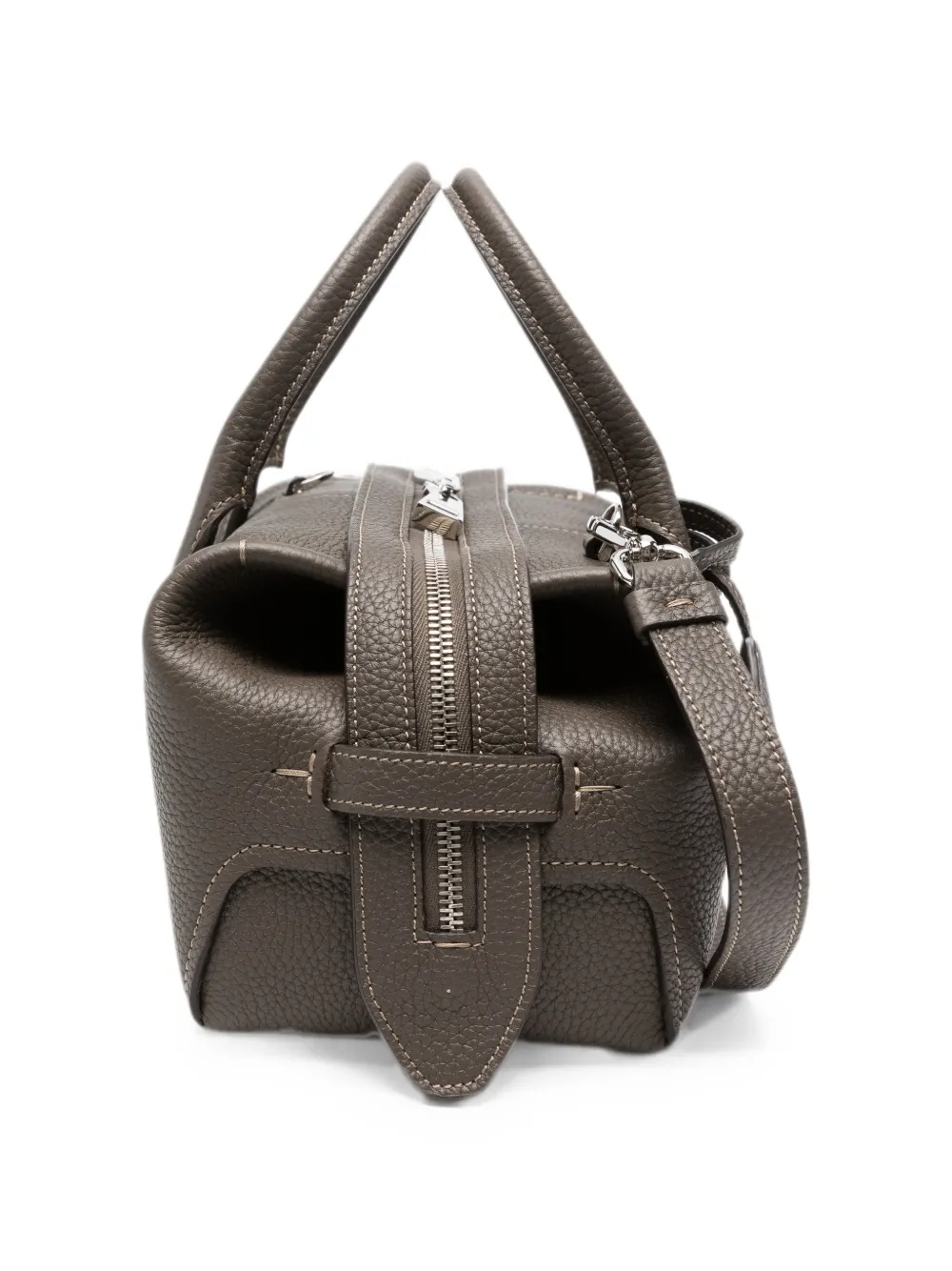 Tod's Shopper met textuur en logo-patch Grijs