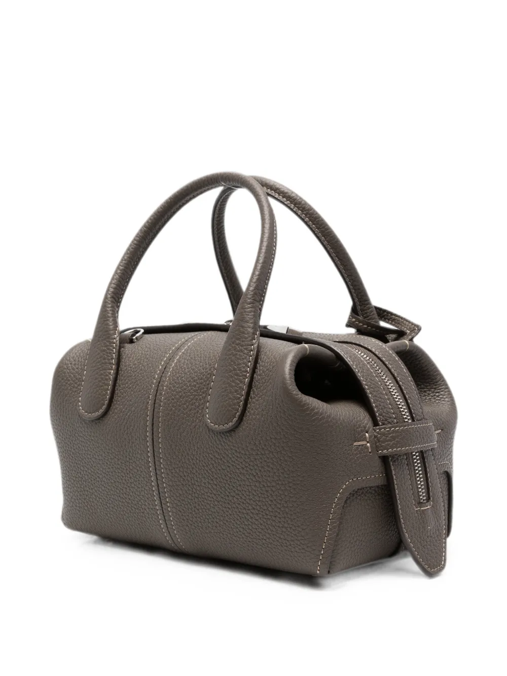 Tod's Shopper met textuur en logo-patch Grijs