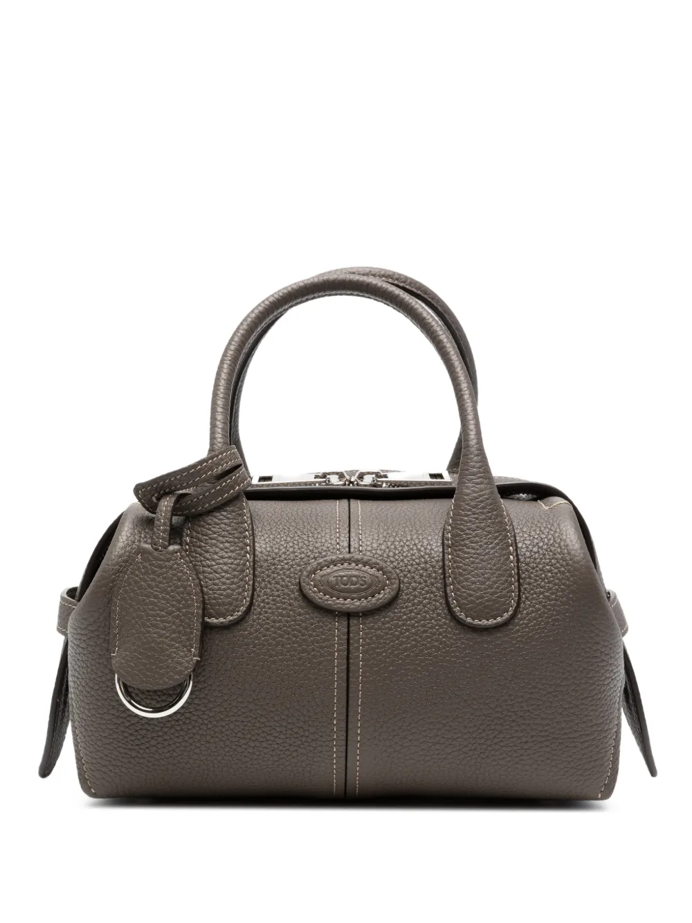 Tod's logo-patch pebbled tote bag - Grey