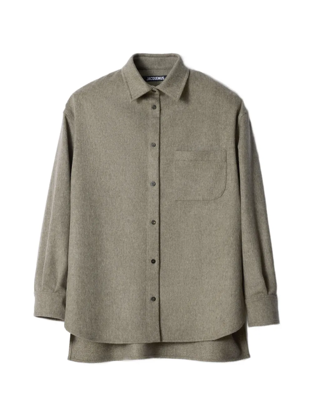 Jacquemus wool flannel overshirt - Grigio