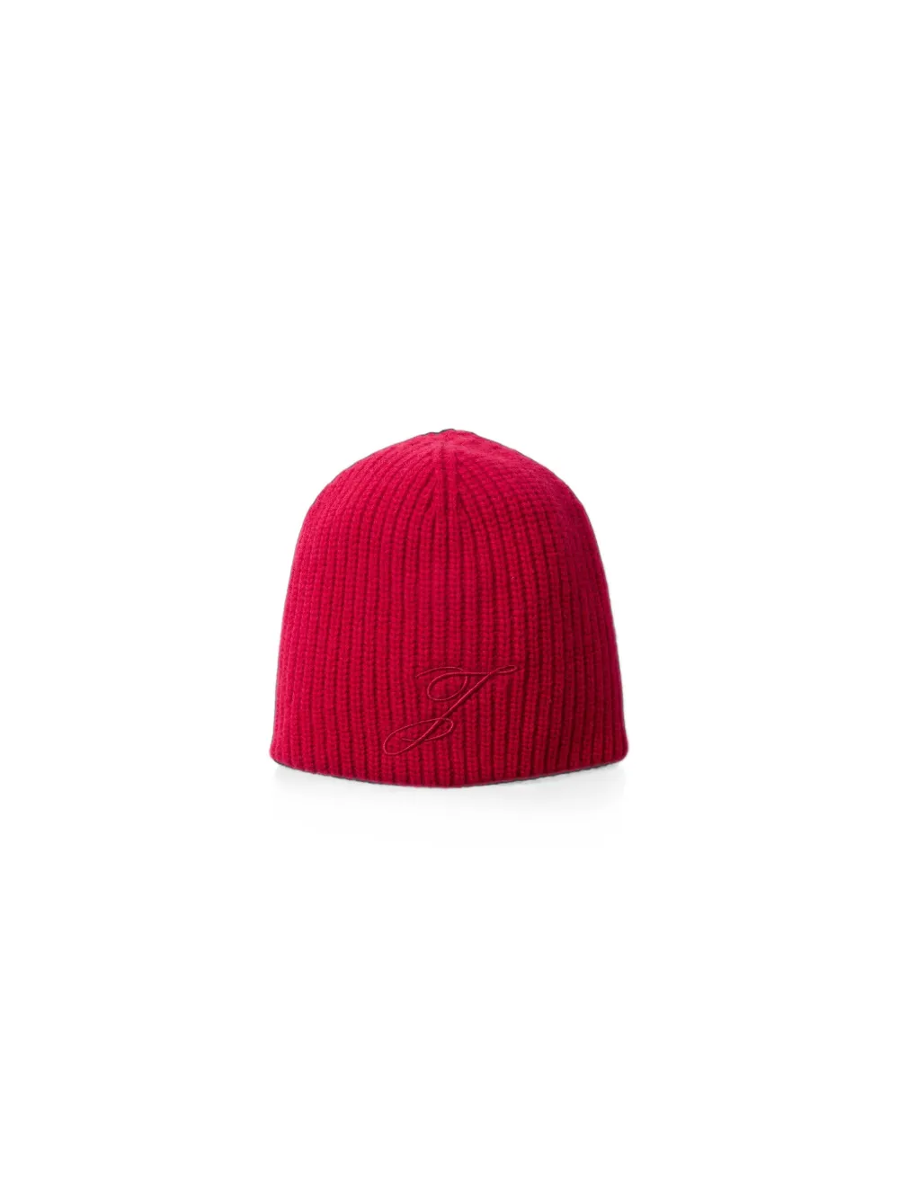Jacquemus Espiral ribbed beanie Rood