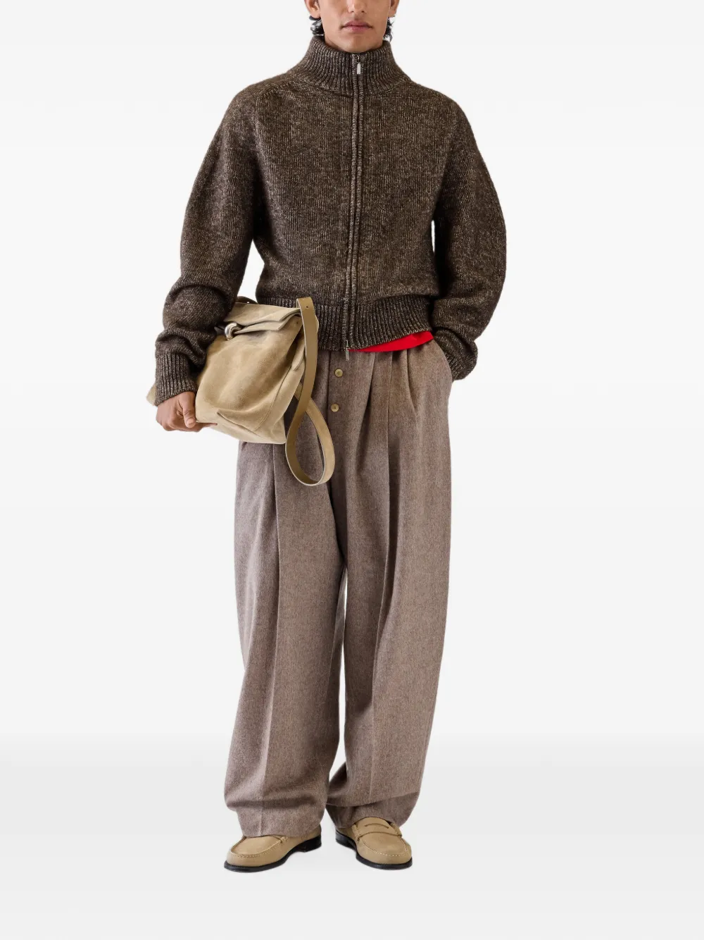 Jacquemus The Pilu cardigan Bruin