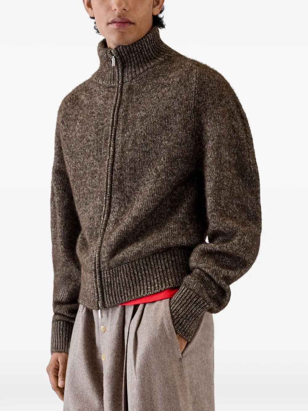 Jacquemus The Pilu cardigan Bruin