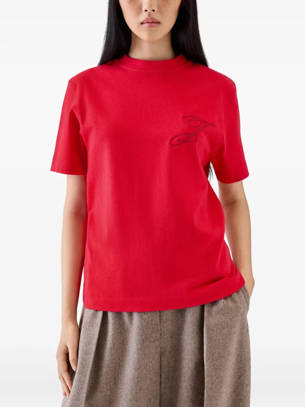 Jacquemus The Logo T-shirt Rood
