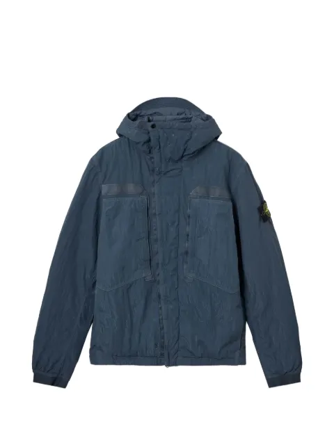 Stone Island State logo-patch hooded jacket