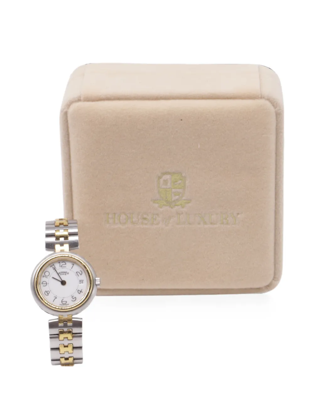 Pre-owned Hermes Profile 20mm Watch In White