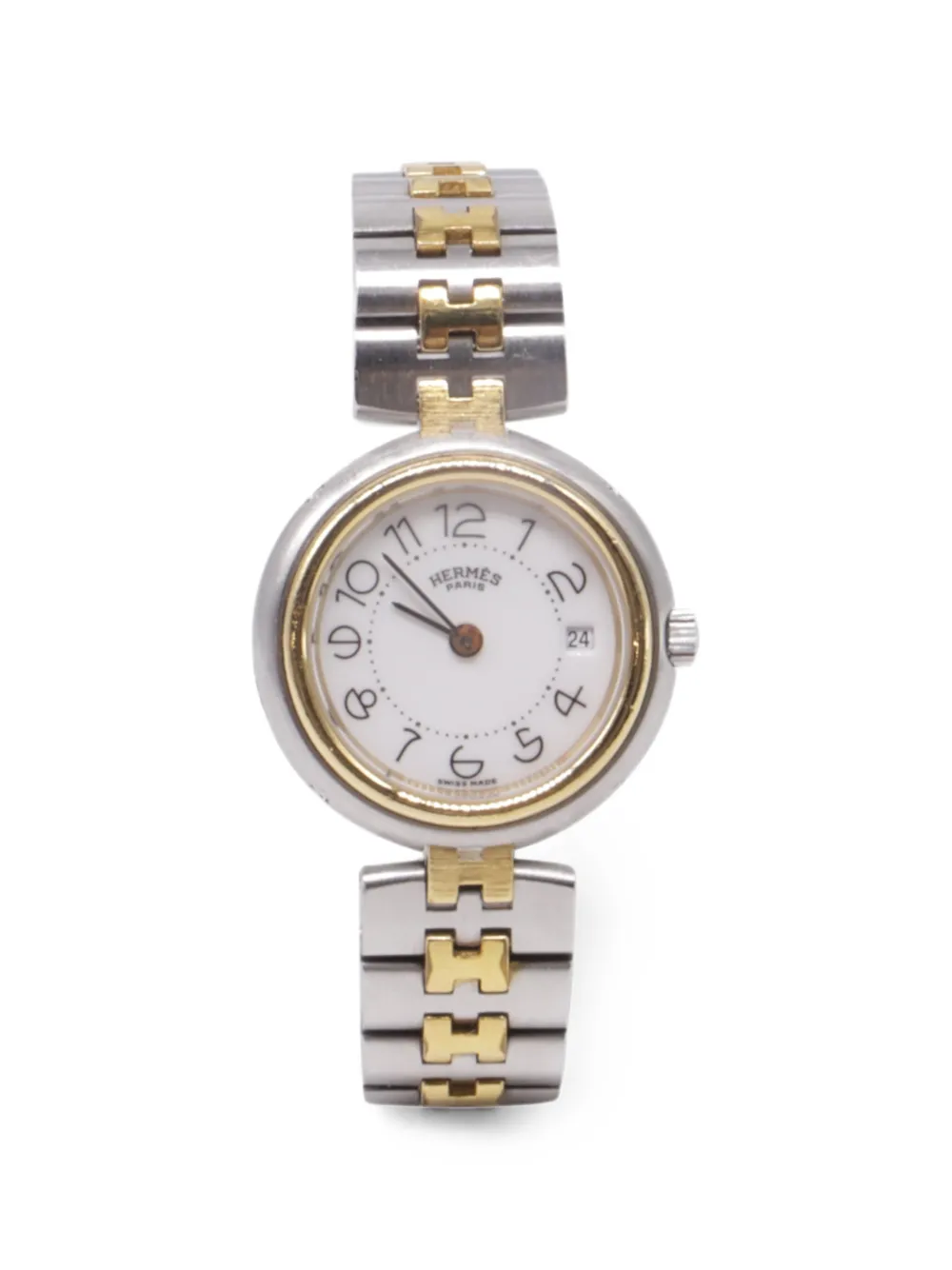 Pre-owned Hermes Profile 20mm Watch In White