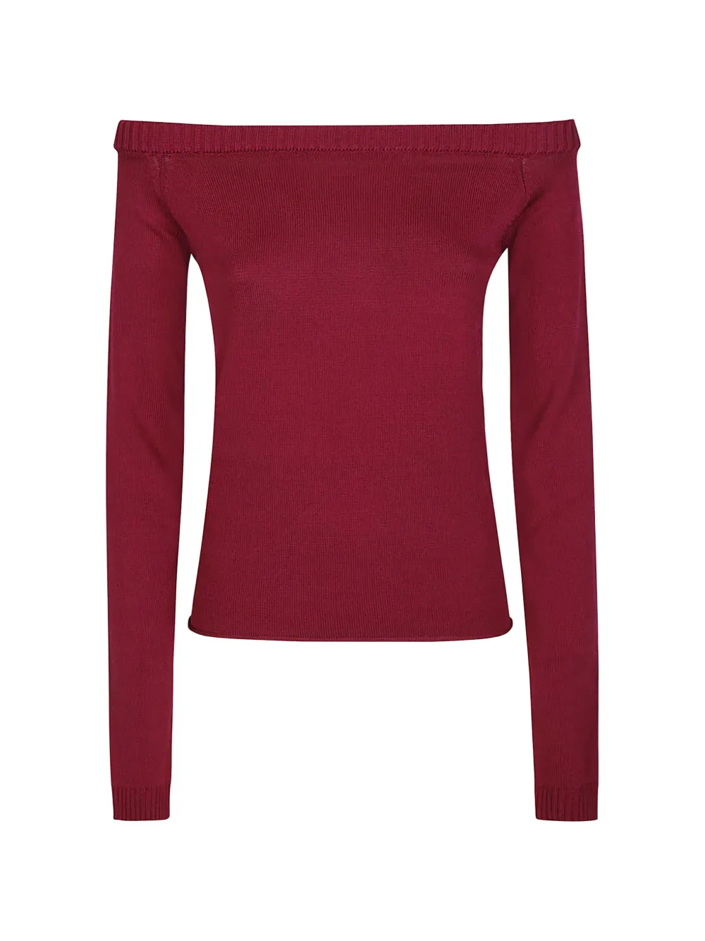 IRO off-shoulder ribbed-trim sweater - Rosa