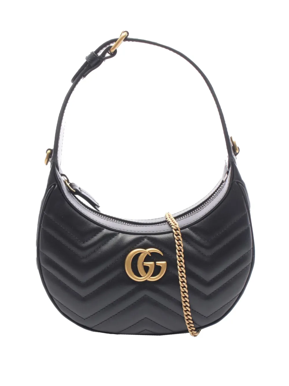 Gucci Pre-Owned Borsa a tracolla GG Marmont Half Moon mini 2000-2015 - Nero