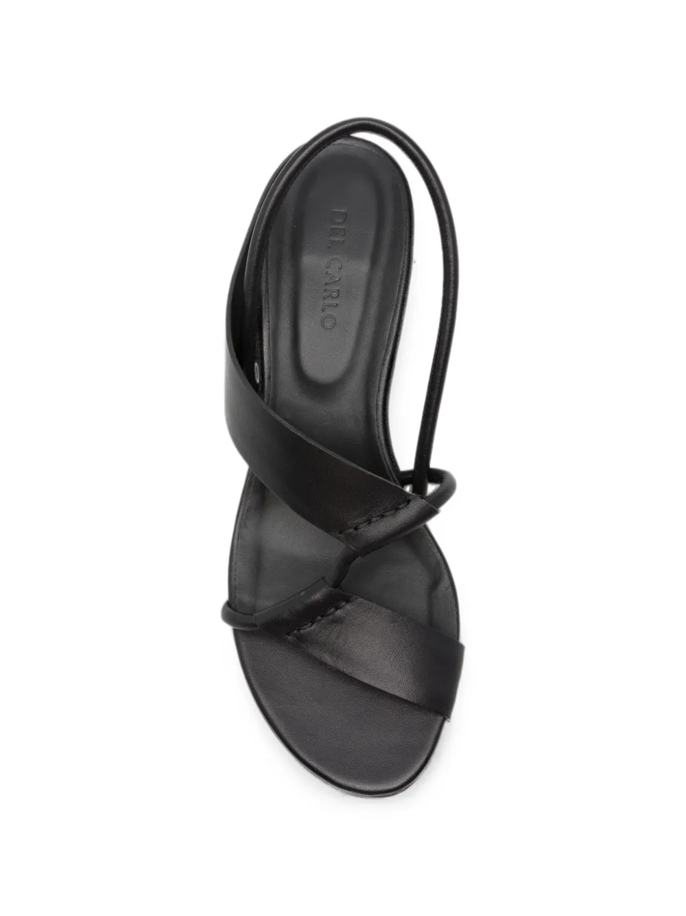 Del Carlo leather slingback sandals Zwart