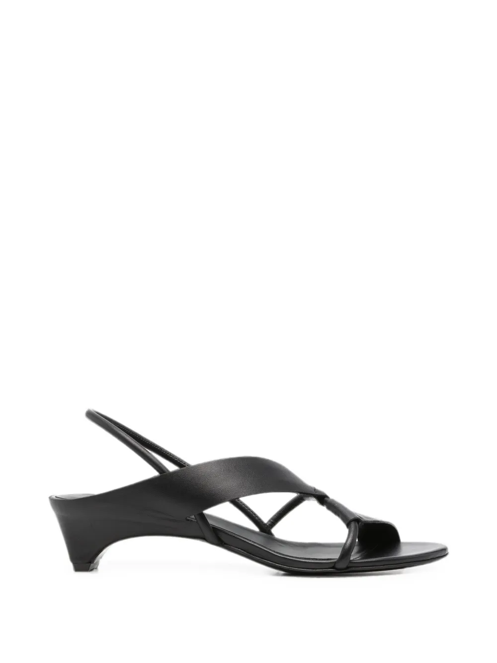 Del Carlo leather slingback sandals Zwart