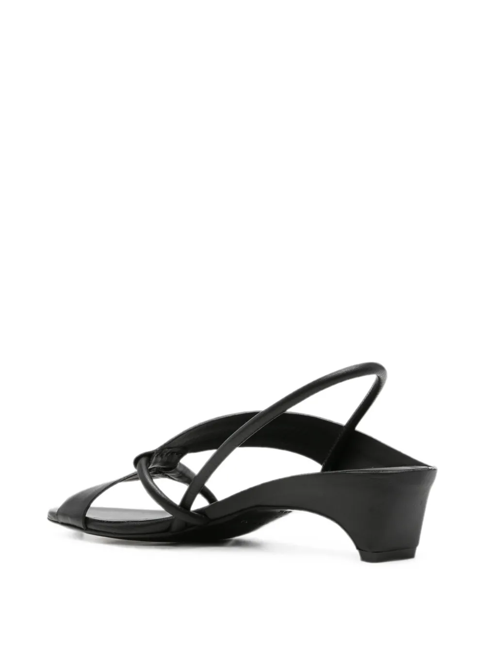 Del Carlo leather slingback sandals Zwart