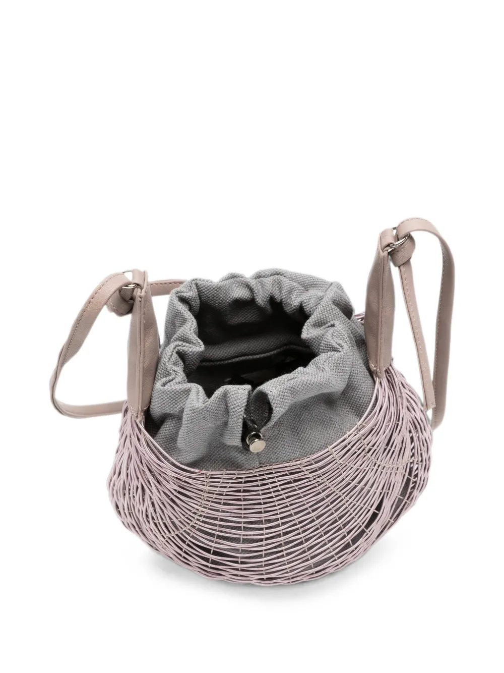 Mariana Mendez Bowl schoudertas met kooi-effect Grijs