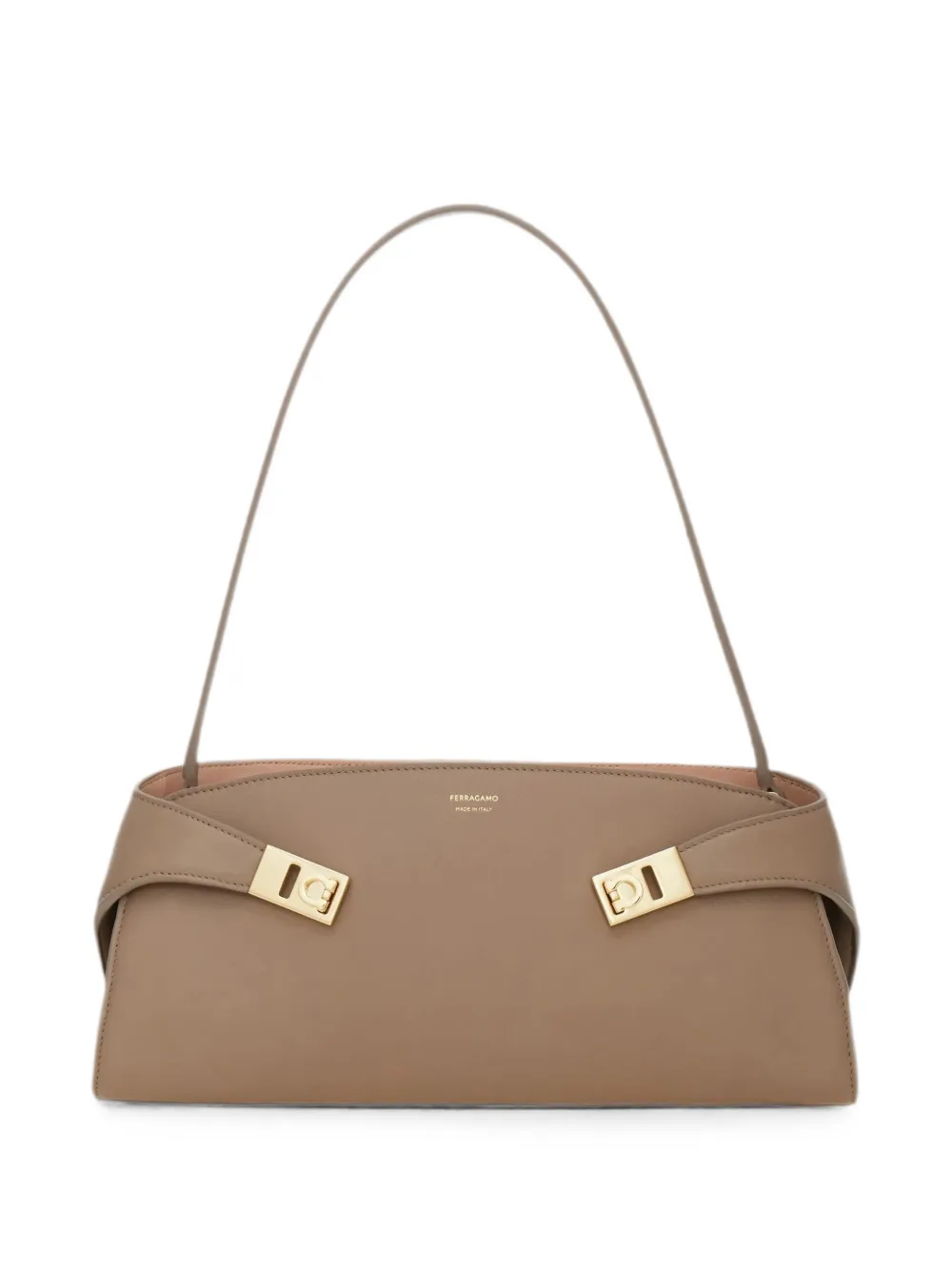 Ferragamo Gancini leather shoulder bag - Neutrals
