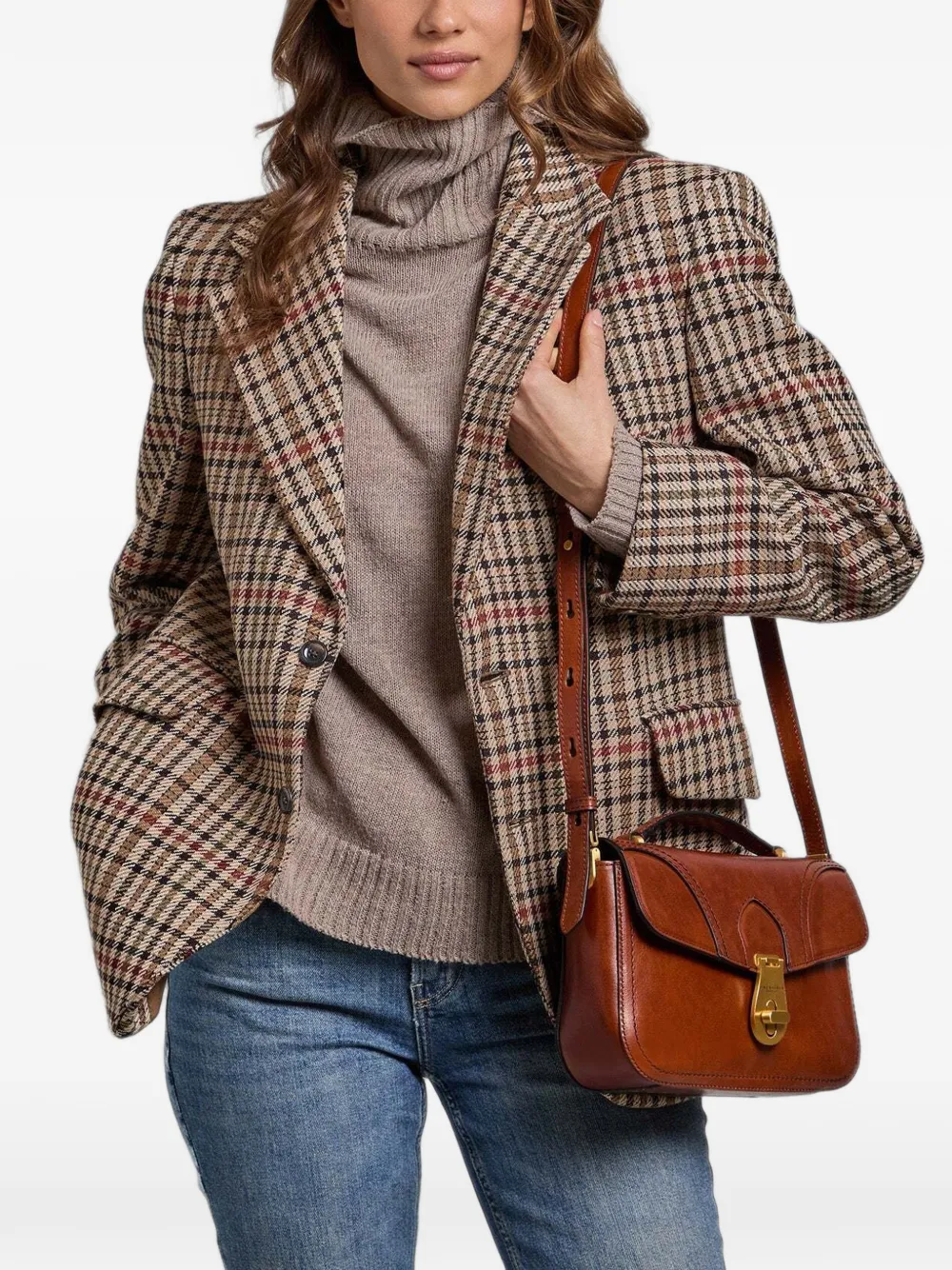 The Bridge Leren shopper Bruin