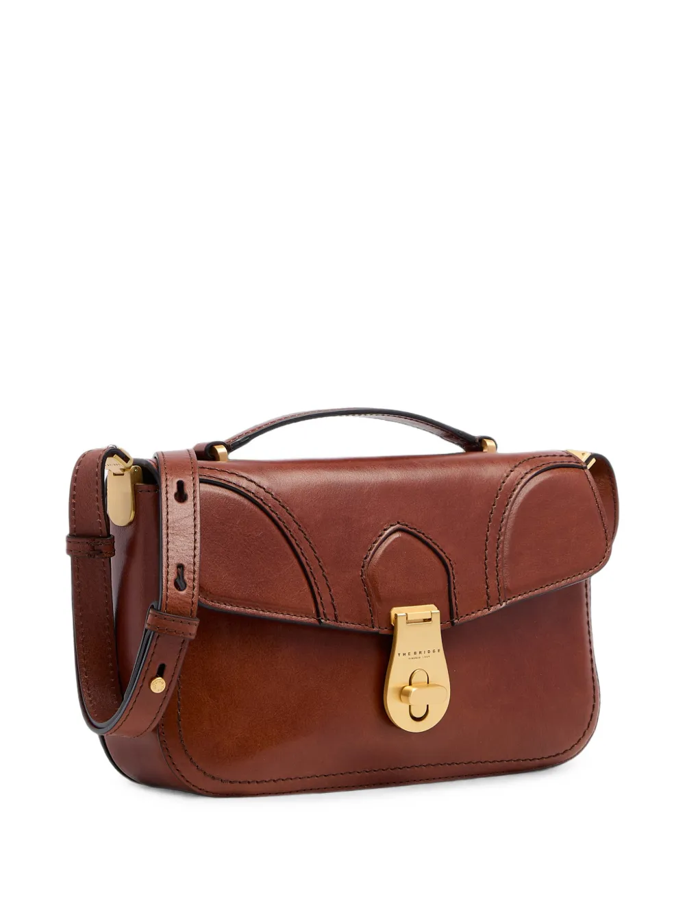 The Bridge Leren shopper Bruin