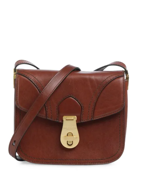 The Bridge Mia twist-lock leather shoulder bag