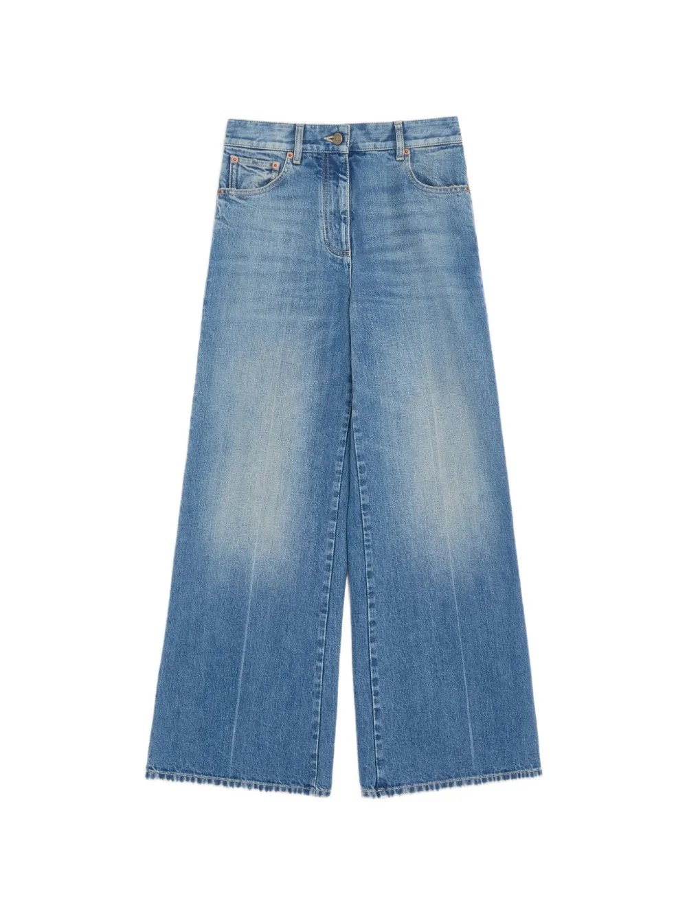 Valentino Garavani whiskering-effect jeans - Blu