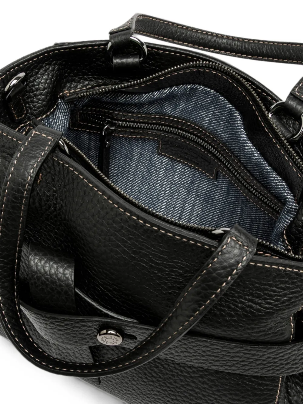 GIANNI CHIARINI Miranda geknoopte shopper met bewerkt effect Zwart
