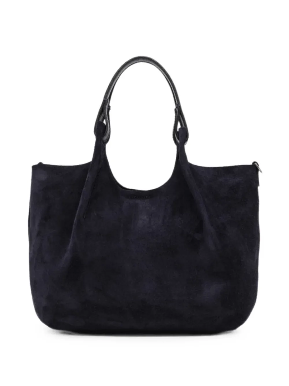 GIANNI CHIARINI Dua suède shopper met logoplakkaat Blauw