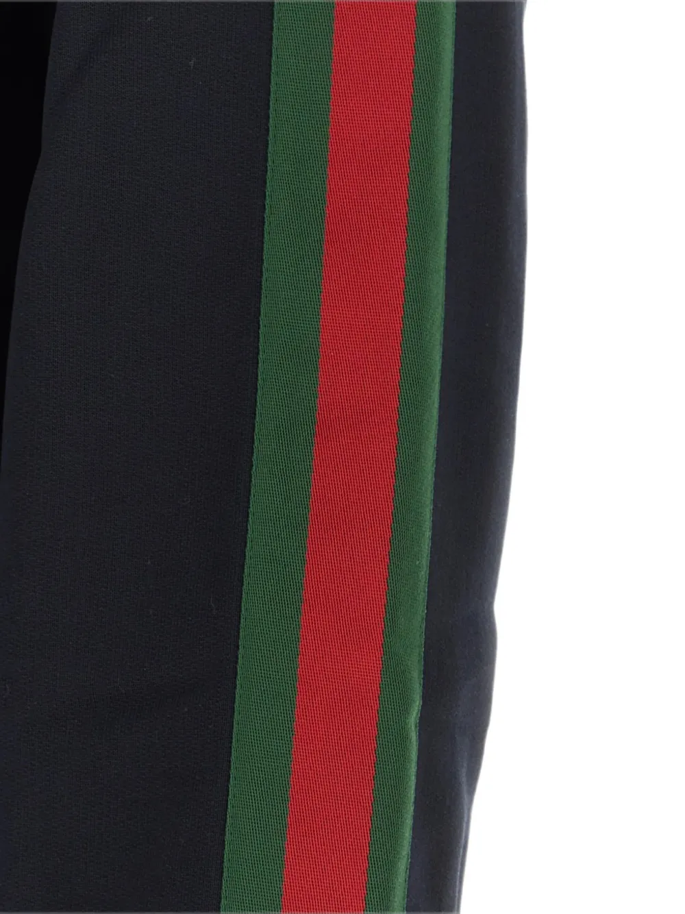 Gucci Zijden katoenen jersey jack met rits en Web-design Blauw
