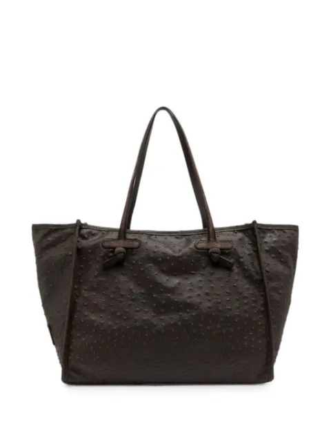 GIANNI CHIARINI Marcella ostrich-effect tote bag
