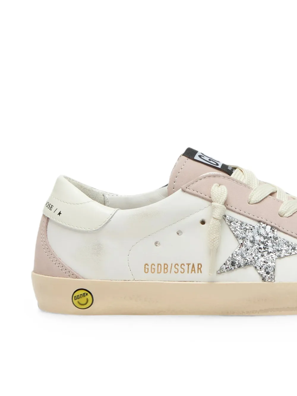 Golden Goose Kids Super-Star glitter-star sneakers Wit