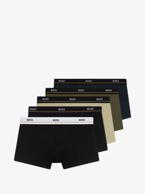 BOSS logo-waistband trunks (set of five)