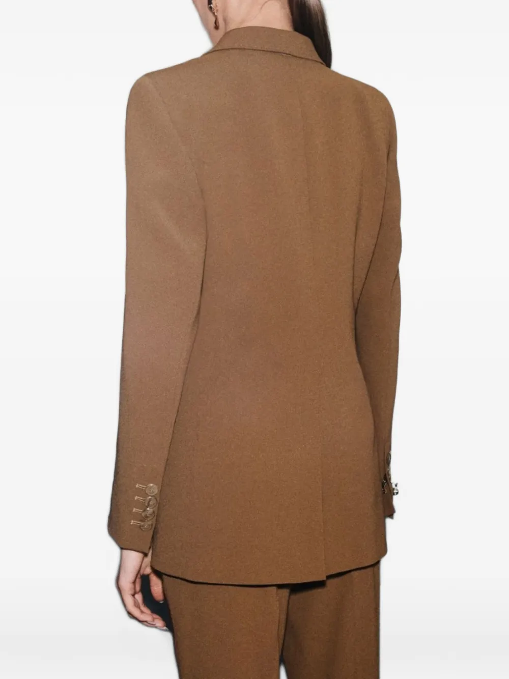 Marella Jack met enkele rij knopen en sjaaldetail Bruin