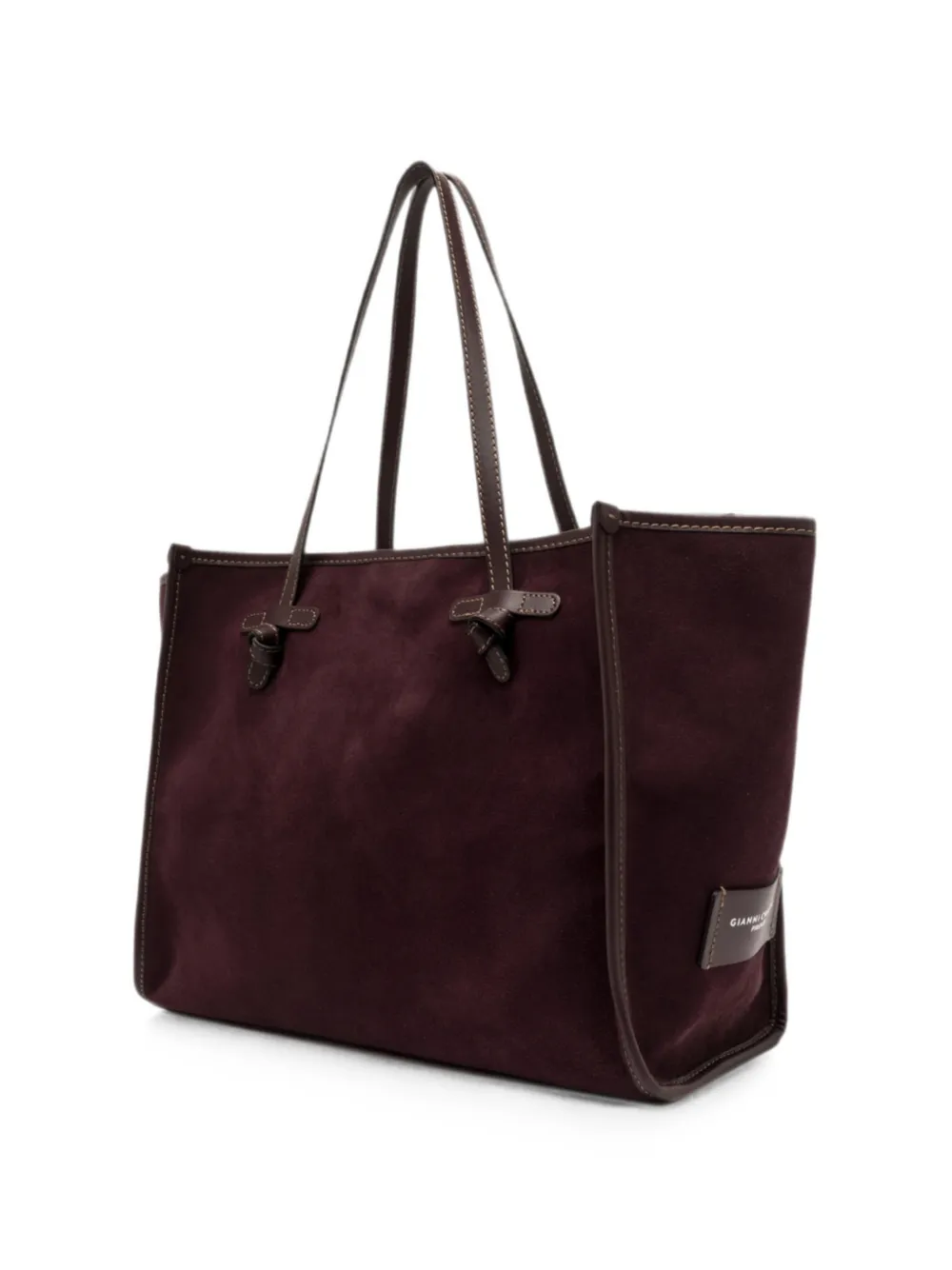 GIANNI CHIARINI Marcella suède shopper Rood