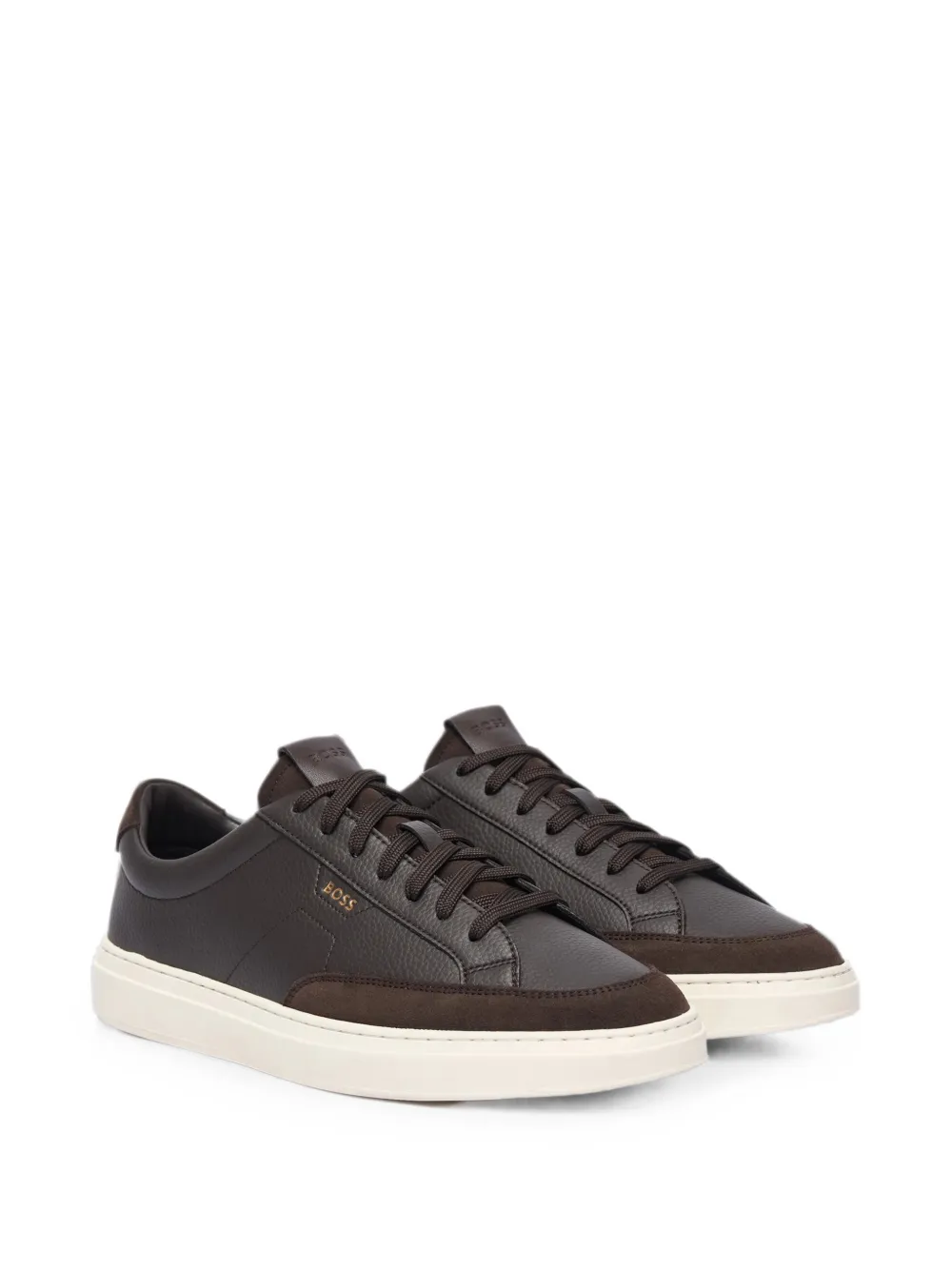 BOSS panelled leather sneakers Bruin