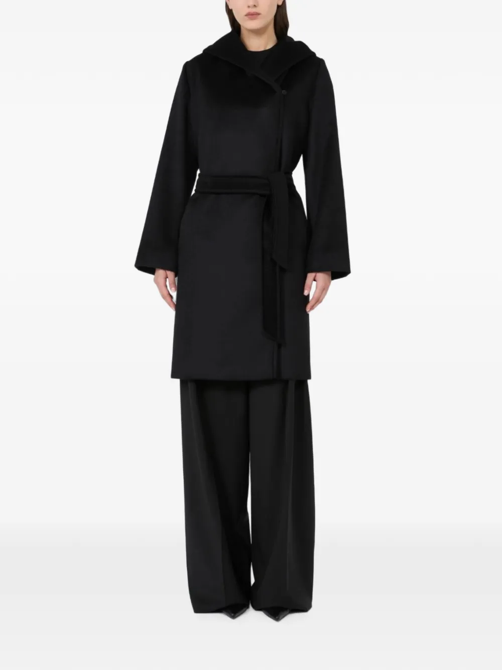 Max Mara Jas met capuchon Zwart