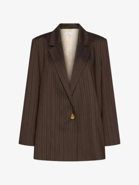 Marella pinstripe-pattern single-breasted blazer