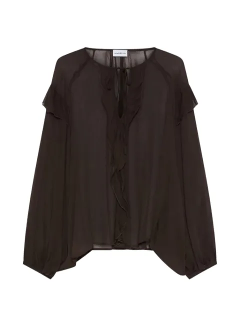 Marella ruffled long-sleeves blouse