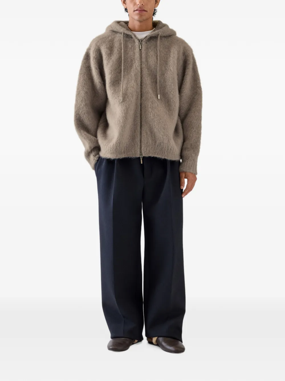 Jacquemus The Nuvola zipped cardigan Beige
