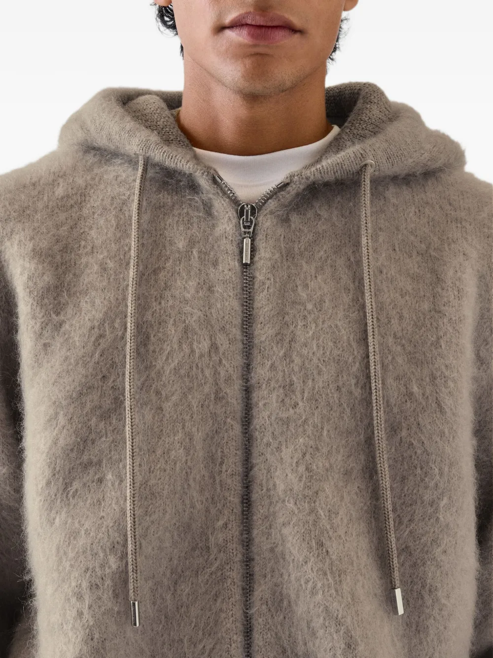 Jacquemus The Nuvola zipped cardigan Beige