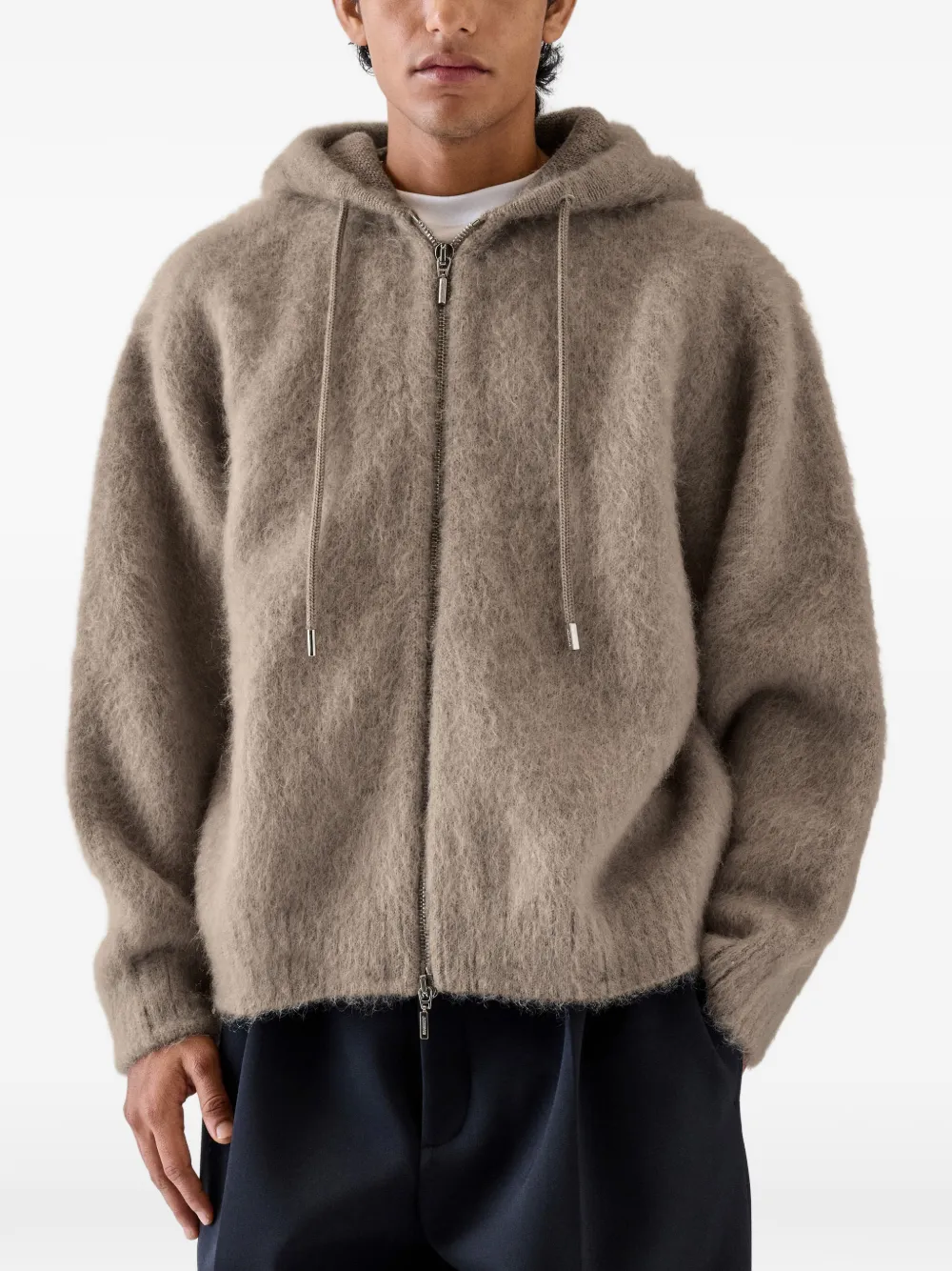 Jacquemus The Nuvola zipped cardigan Beige