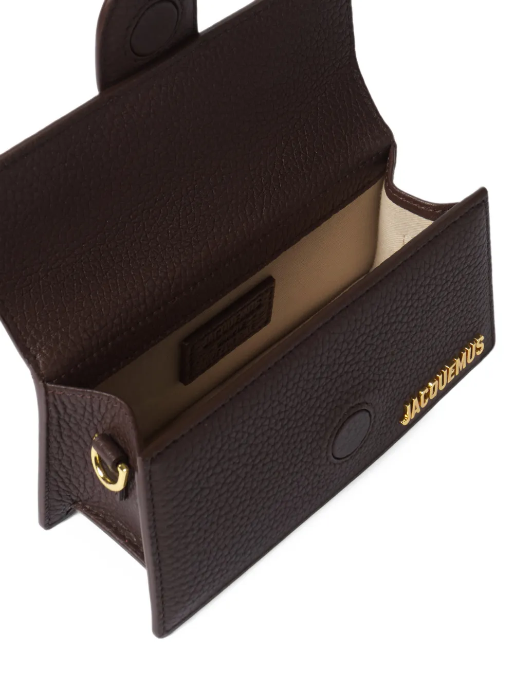 Jacquemus The Bambino grained bag Bruin