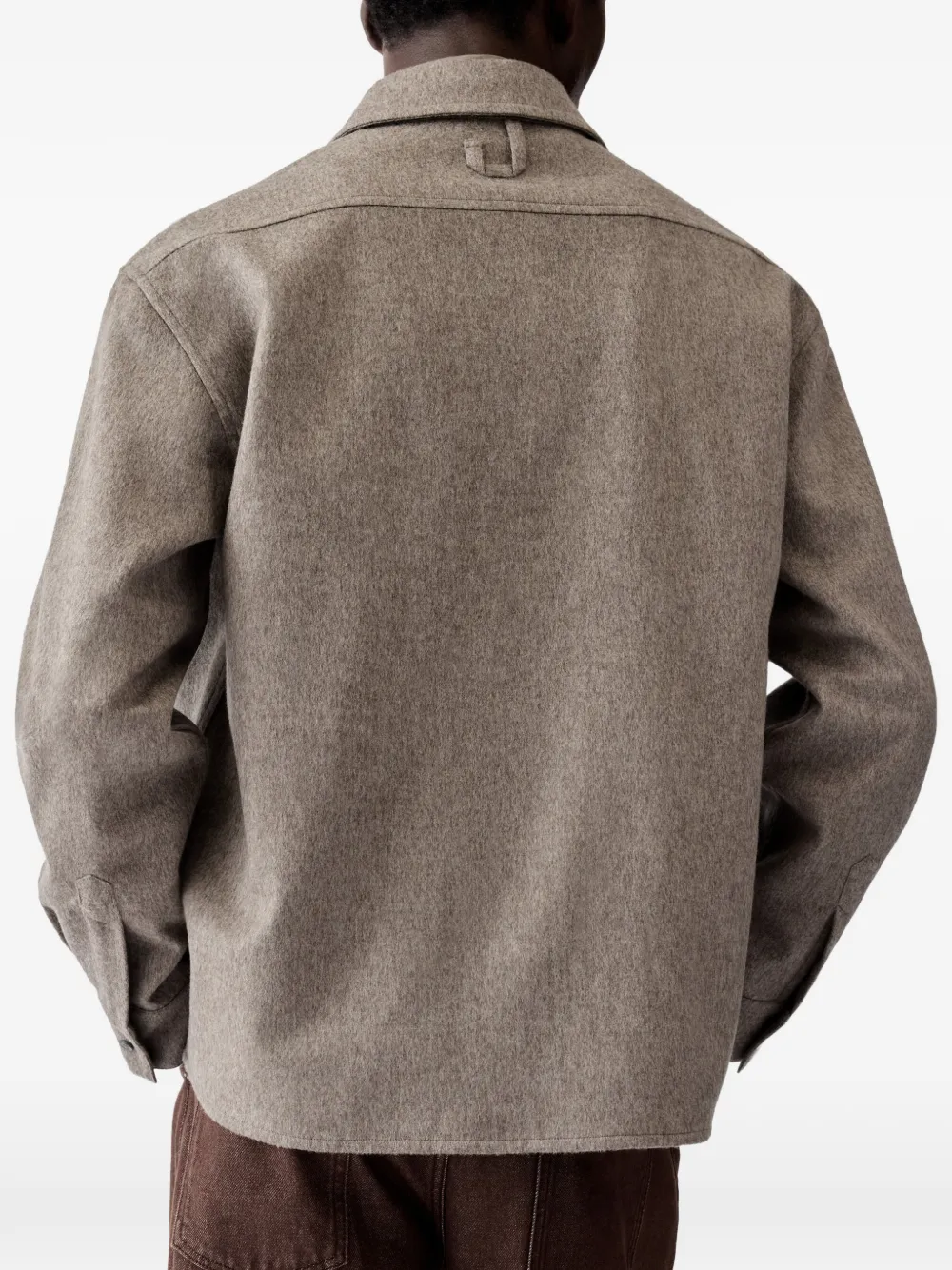 Jacquemus The Flash long-sleeve zip shirt Beige